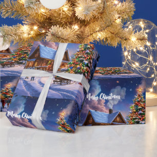 Weihnachtspostkarte Geschenkpapier