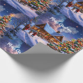 Weihnachtspostkarte Geschenkpapier (Ecke)