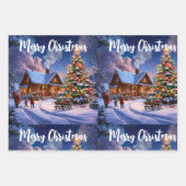 Weihnachtspostkarte Geschenkpapier Set (Vorderseite)