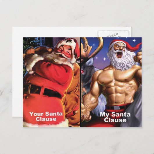 Weihnachtspostkarte - Gymnastikmotivation Feiertagspostkarte (Vorne/Hinten)