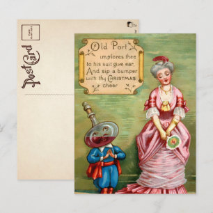 Weihnachtspostkarte im viktorianischen Stil vom al Postkarte