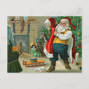 Weihnachtspostkarte im Vintage-Stil Feiertagspostkarte