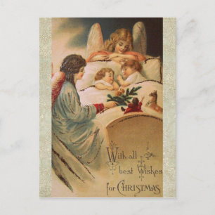 Weihnachtspostkarte im Vintage-Stil Feiertagspostkarte