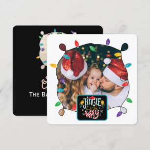 Weihnachtspostkarte 'Jingle all the way (add your  Feiertagskarte