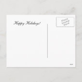 Weihnachtspostkarte Leopard Print Feiertagspostkarte (Rückseite)