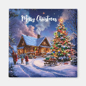 Weihnachtspostkarte Magnet (Vorne)