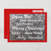 Weihnachtspostkarte/Mehrsprachigkeit Feiertagspostkarte (Vorne/Hinten)