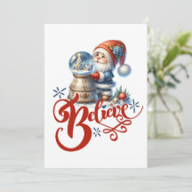 Weihnachtspostkarte mit niedlichem Gnome und Schne