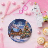 Weihnachtspostkarte Pappteller (Party)
