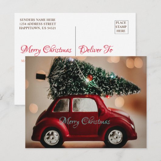 Weihnachtspostkarte Postkarte (Vorne/Hinten)