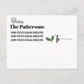 Weihnachtspostkarte Postkarte (Rückseite)