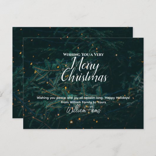 Weihnachtspostkarte Postkarte (Vorne/Hinten)