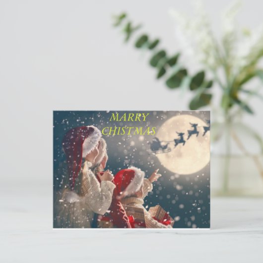 Weihnachtspostkarte Postkarte (Stehend Vorderseite)