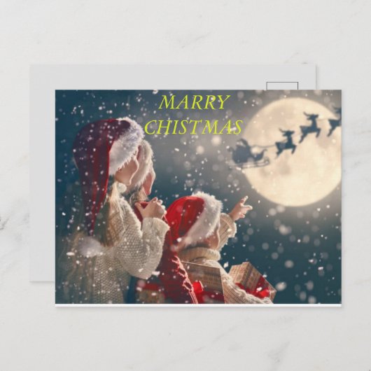 Weihnachtspostkarte Postkarte (Vorne/Hinten)