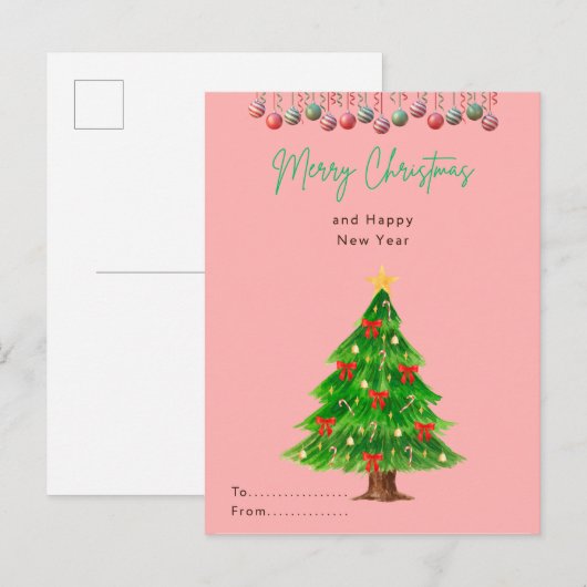 Weihnachtspostkarte Postkarte (Vorne/Hinten)