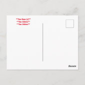 Weihnachtspostkarte Postkarte (Rückseite)