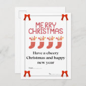 Weihnachtspostkarte Postkarte (Vorne/Hinten)