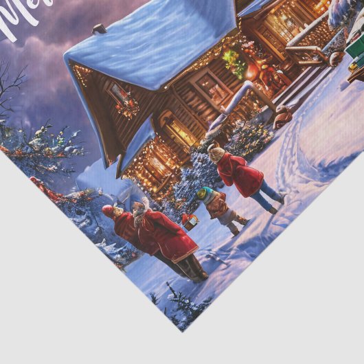 Weihnachtspostkarte Seidenpapier (Ausschnitt)