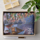 Weihnachtspostkarte Seidenpapier (Geschenk)