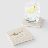Weihnachtspostkarte Steinuntersetzer (Seitenansicht)