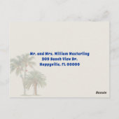 Weihnachtspostkarte Tropisches Camping Thema Postkarte (Rückseite)