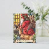 Weihnachtspostkarte Vintag Feiertagspostkarte (Stehend Vorderseite)