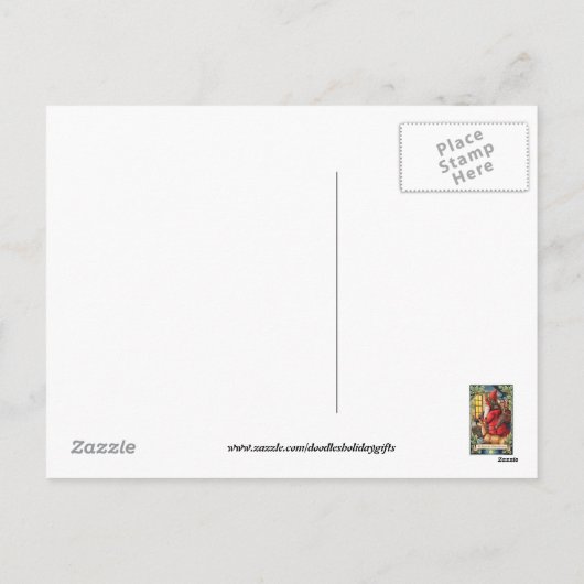 Weihnachtspostkarte Vintag Feiertagspostkarte (Rückseite)