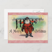 Weihnachtspostkarte Vintag Feiertagspostkarte (Vorne/Hinten)