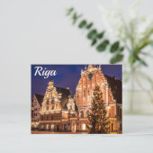 Weihnachtspostkarte von Riga Postkarte (Stehend Vorderseite)