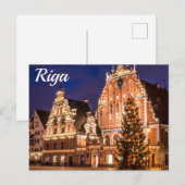Weihnachtspostkarte von Riga Postkarte (Vorne/Hinten)