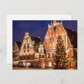 Weihnachtspostkarte von Riga Postkarte (Vorne/Hinten)