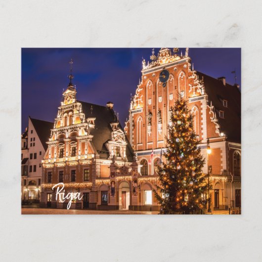 Weihnachtspostkarte von Riga Postkarte (Vorderseite)