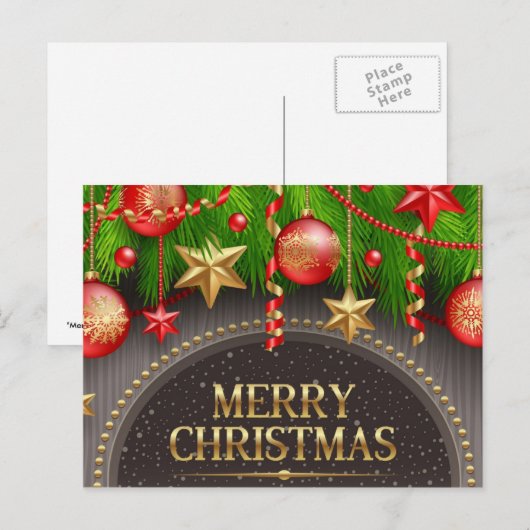 Weihnachtspostkarten Feiertagspostkarte (Vorne/Hinten)