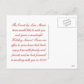 Weihnachtspostkarten Feiertagspostkarte (Rückseite)