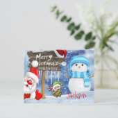 Weihnachtspostkarten Nordpol Postkarte (Stehend Vorderseite)