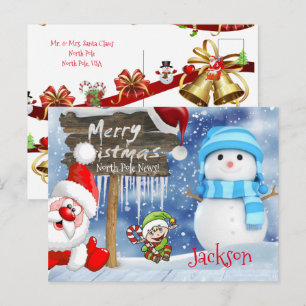 Weihnachtspostkarten Nordpol Postkarte