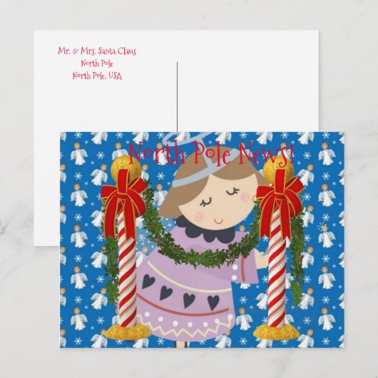 Weihnachtspostkarten Nordpol Postkarte (Vorne/Hinten)