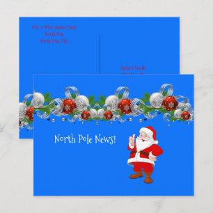 Weihnachtspostkarten Nordpol Santa Postkarte