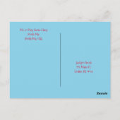 Weihnachtspostkarten Nordpol Schneemann Postkarte (Rückseite)