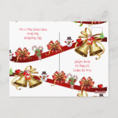 Weihnachtspostkarten Nordpol Schneemann Postkarte (Rückseite)