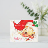 Weihnachtspostkarten Nordpol Vintag Santa Postkarte (Stehend Vorderseite)