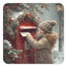 Weihnachtspostkasten süße festliche Winterferienku