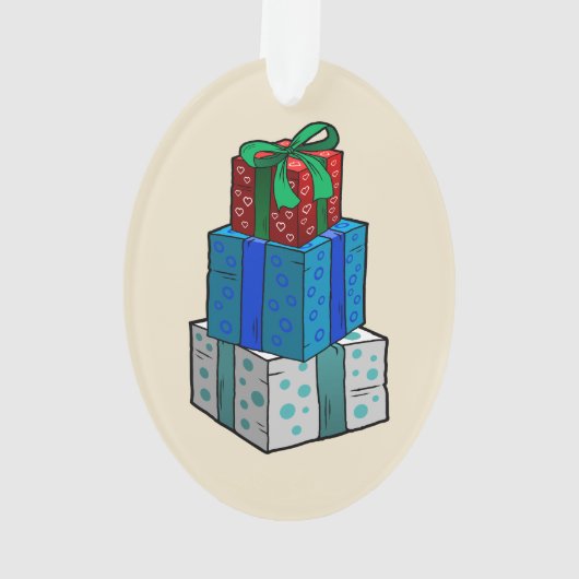 Weihnachtspräsentationen Ornament (Rückseite)