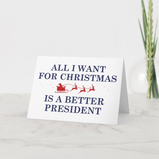 Weihnachtspräsident Feiertagskarte (Vorderseite)