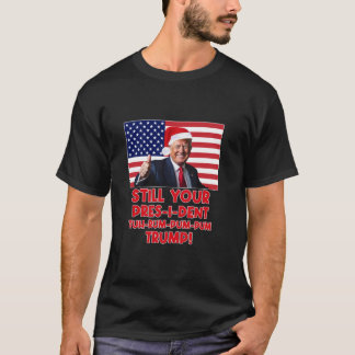 Weihnachtspräsident Trump Pajamas Matching Xmas Fu T-Shirt