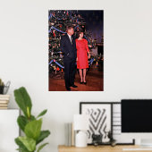 Weihnachtspräsidentin John & Jacqueline Kennedy Poster (Heimbüro)