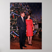 Weihnachtspräsidentin John & Jacqueline Kennedy Poster (Vorne)