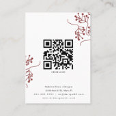 Weihnachtsprigs Artisan Earring Display Cards Telefonnummerkarte (Rückseite)