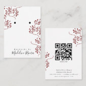 Weihnachtsprigs Artisan Earring Display Cards Telefonnummerkarte (Vorne/Hinten)