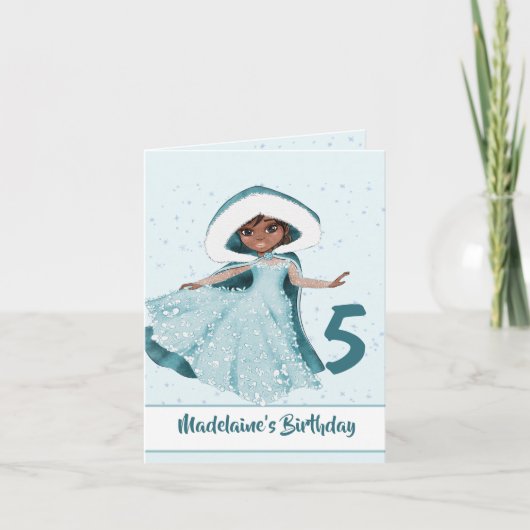 Weihnachtsprinzessin Birthday Forest Age Card Einladung (Vorderseite)